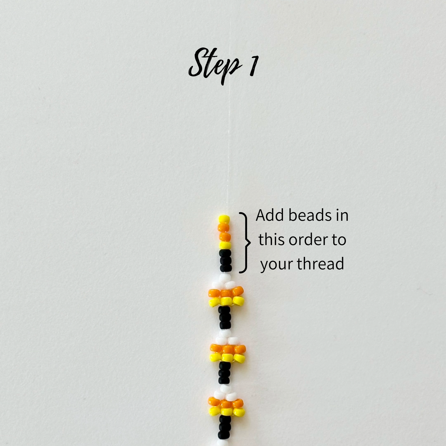 Candy Corn Beaded Bracelet Tutorial