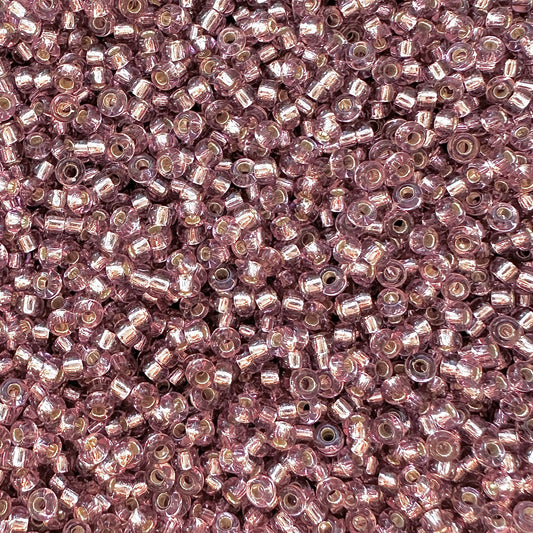 24g Miyuki 11 - 12 Amethyst Silver - Lined - The Bead Mix