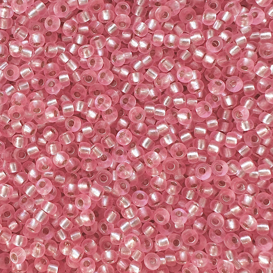 24g Miyuki 11 - 22 Pink Silver - Lined - The Bead Mix