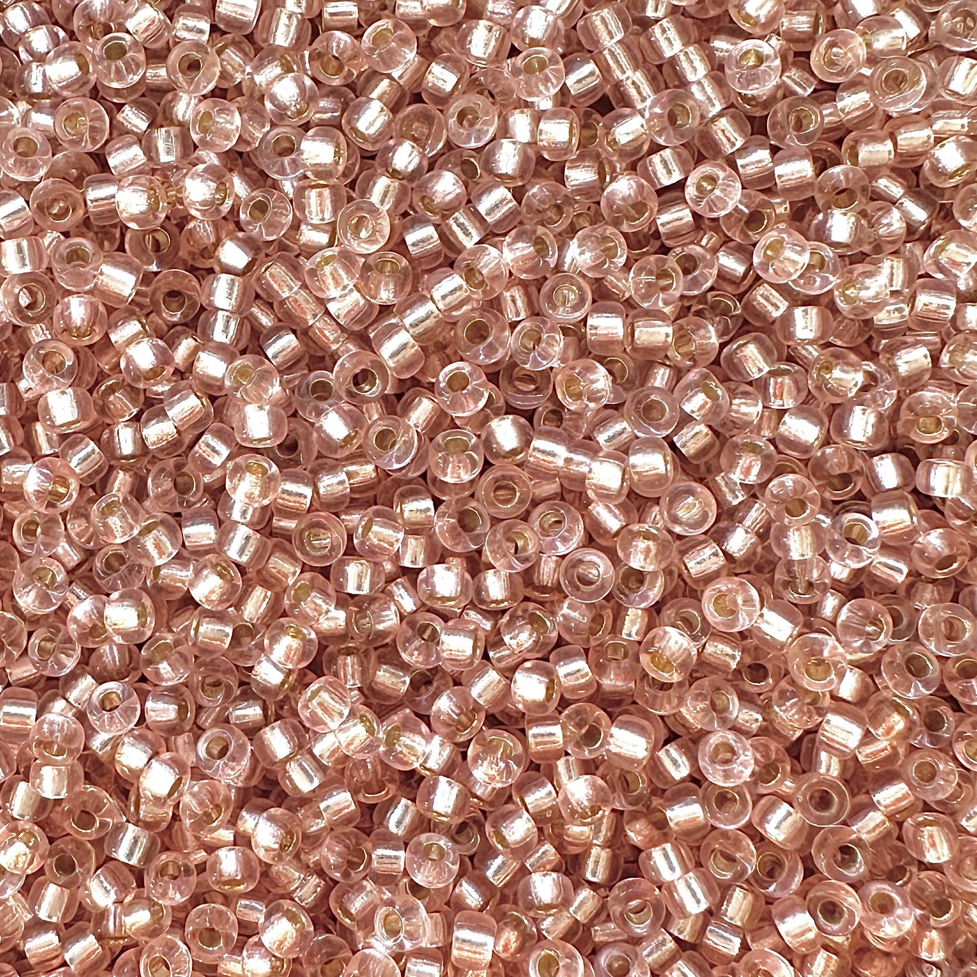 24g Miyuki 11 - 23 Lt Blush Silver - Lined - The Bead Mix