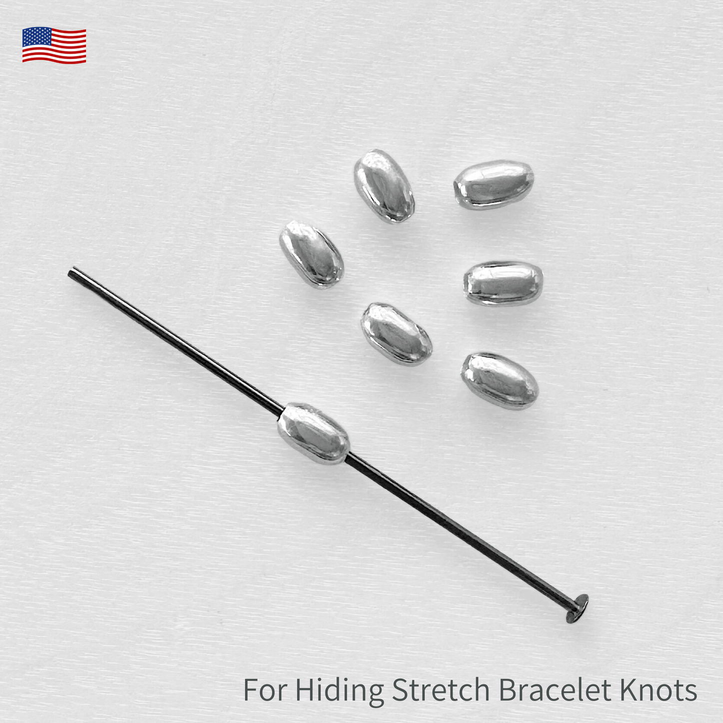 3 x 4mm Sterling Silver Oval Beads - The Bead Mix