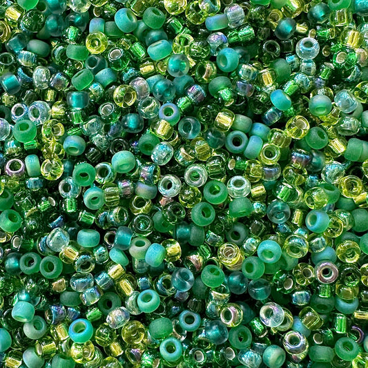 Green Fields 11/0 Miyuki Seed Bead Mix - The Bead Mix