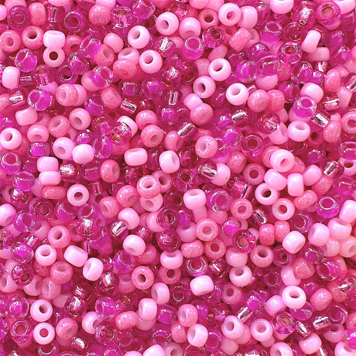 Hot Pink Crush 11/0 Miyuki Seed Bead Mix - The Bead Mix