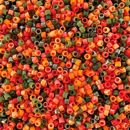 Pumpkin 11/0 Miyuki Delica Seed Bead Mix - The Bead Mix