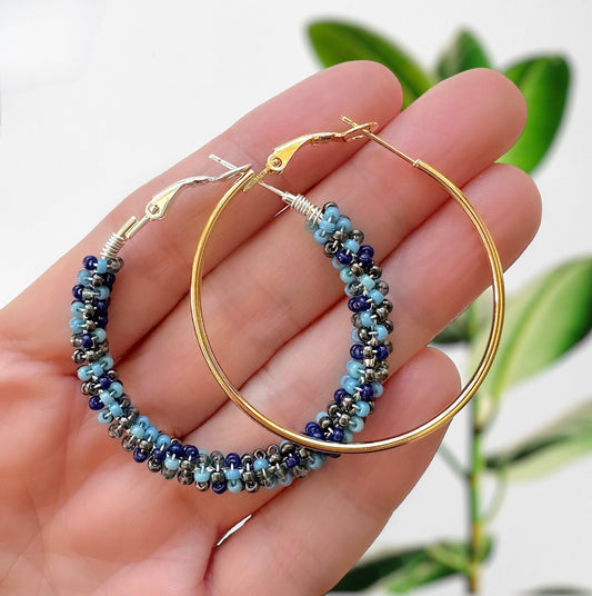 Silver & Gold Hoop Earrings - The Bead Mix