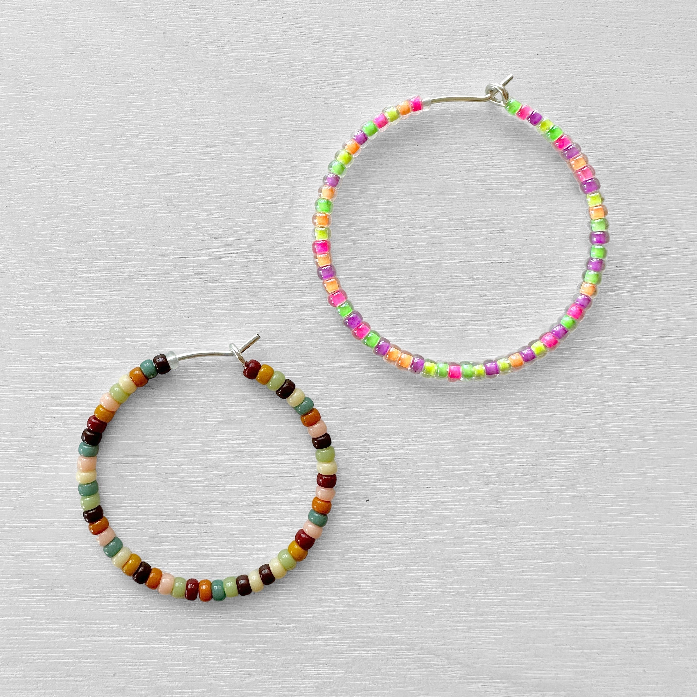 Sterling silver deals beading hoops